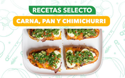Carne, pan y chimichurri
